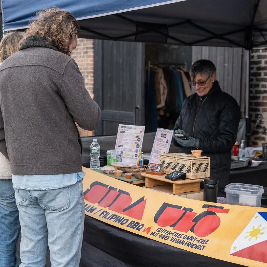 Winter market booth at Basilica Holiday Market